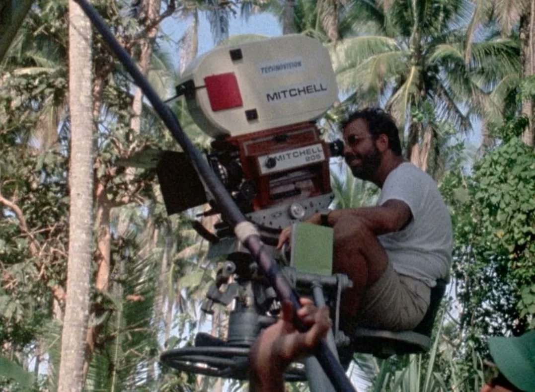 auteurhouse's tweet photo. Francis Ford Coppola on why 'Apocalypse Now' (1979) is not an anti-war film:

“No one wants to make a pro-war film, everyone wants to make an anti-war film. But an anti-war film, I always thought, should be like 'The Burmese Harp' (1956) – something filled with love, peace, tranquility & happiness. 

It shouldn’t have sequences of violence that inspire a lust for violence. 'Apocalypse Now' (1979) has stirring scenes of helicopters attacking innocent people. That’s not anti-war.”

📸 Francis Ford Coppola on the set of APOCALYPSE NOW (1979).