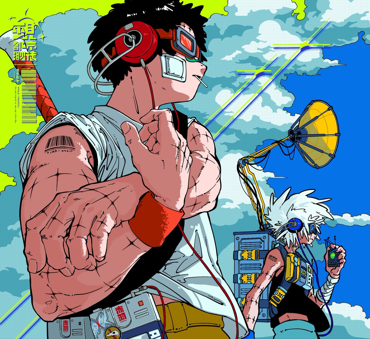 _rokudogobu's tweet photo. #一次創作祭り夏の陣2026

【覡都市渺徒/  ｶﾝﾅｷﾞ：ｱｰﾊﾞﾝﾀﾞｽﾄ 】というシャーマニズム×退廃都市系SFをコンセプトにした創作を描いています🟥🔵 https://t.co/Tcbj0tYHjm