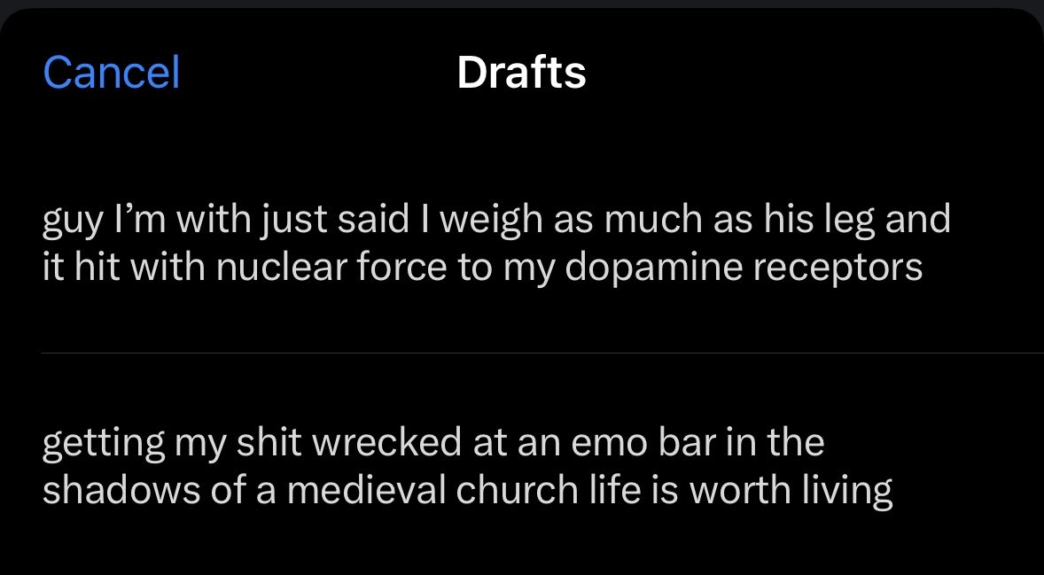 belovedlike's tweet photo. slept til noon and just checked last nights drafts https://t.co/xNLB67GWxE