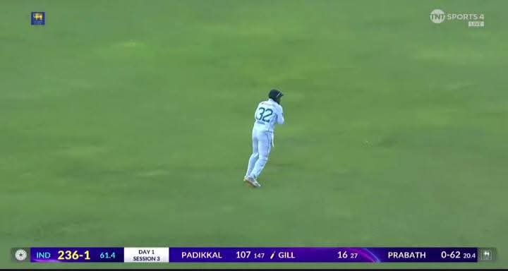 UmpireFourth's tweet photo. Prabath strike Shubman Gill gone 16 (28)😱🏏 
#SAvIND #testmatch #cricketlovers #updates #SriLankaCricket https://t.co/P5oNuyncqH