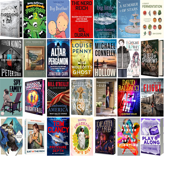 hendersonlibs's tweet photo. This week the Henderson Libraries have 636 new books and two new music CDs.  New items include Threshing Day, Adversary to the Villain, Rowley JeffersonÆs Awesome Friendly Spooky Stories 2, Fruit Fly, I Am a Big Brother, and The Nerd Reich. https://t.co/DckLKNTACa https://t.co/5YtitWkgQ5
