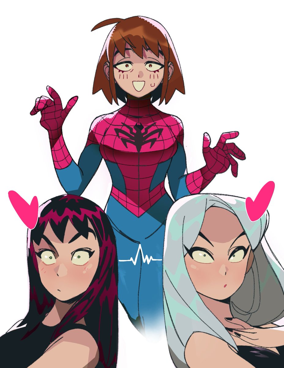 slothpilosa's tweet photo. MJ and Felicia seeing Spider-Woman for the first time. https://t.co/qNzBN6HxiY