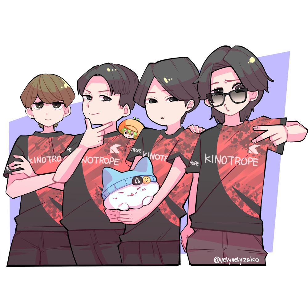 veryveryzako's tweet photo. お題箱よりKNCの４人です！(勝手に小さくCqntyさんも)
ありがとうございました！ https://t.co/h9CsAA59HI