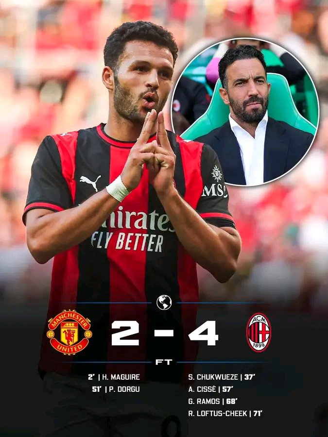 Chidi_Obia's tweet photo. Amorim done use Manchester United pick form 

Was it no this AC Milan that Chelsea cooked the other day 

Guy look at the game play forget the Goals MANCHESTER United look confused https://t.co/3qiiY8disd