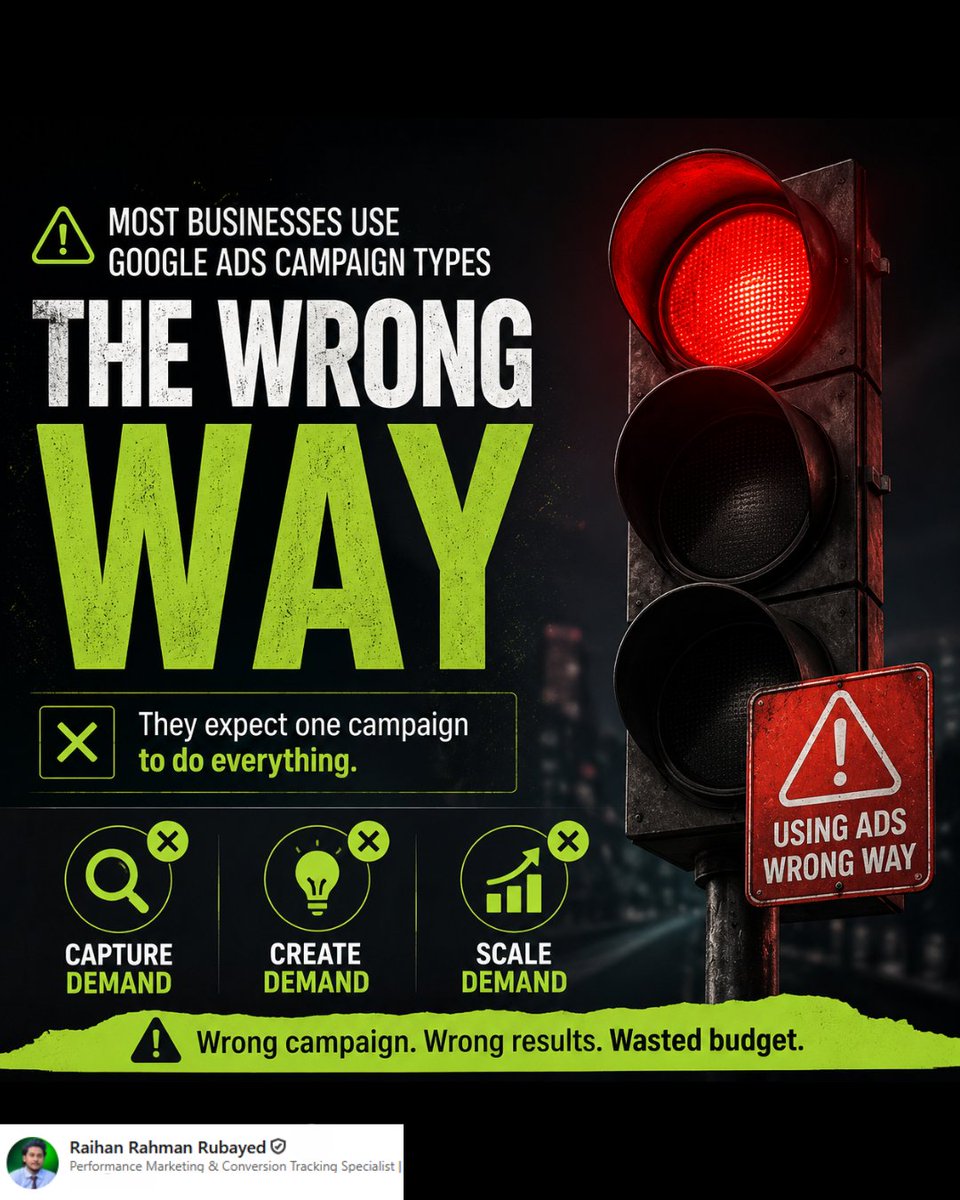 Rubayed12's tweet photo. Most businesses use Google Ads the wrong way. https://t.co/QPcj4sngFj
