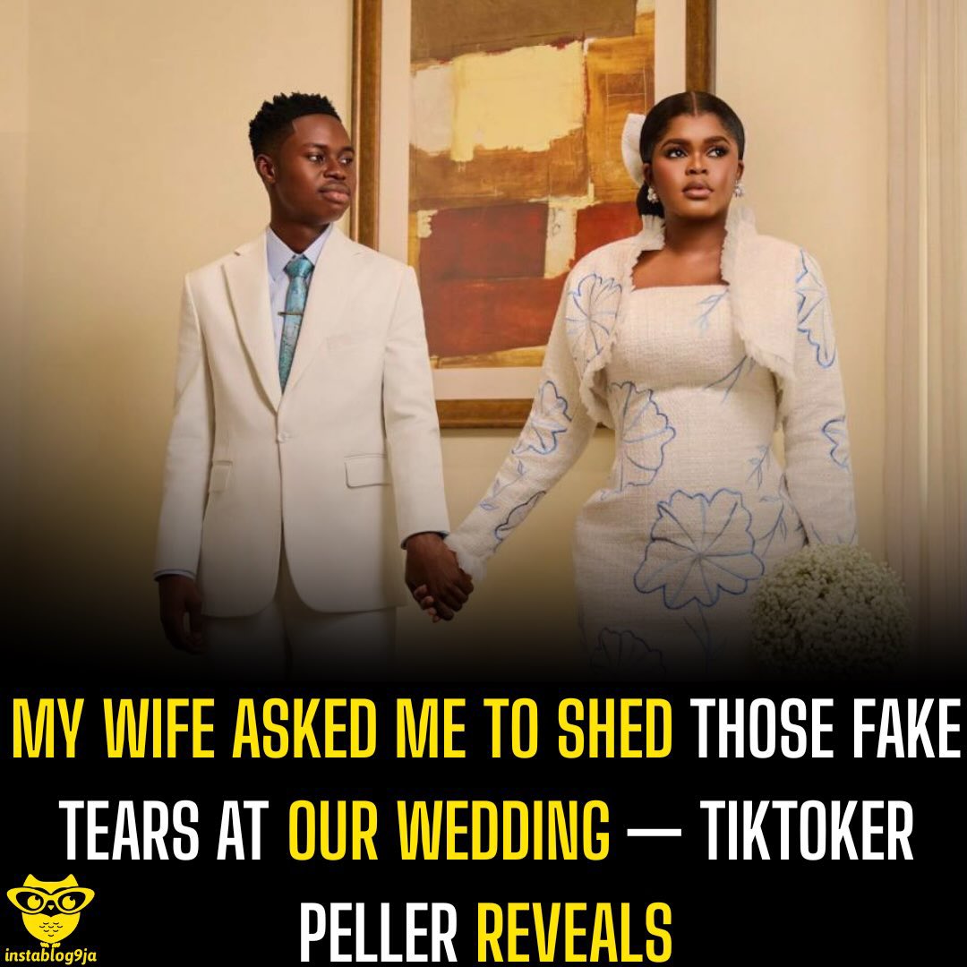 instablog9ja's tweet photo. My wife asked me to shed those fake tears at our wedding — TikToker Peller reveals... 
more https://t.co/bFZkiOHCF0