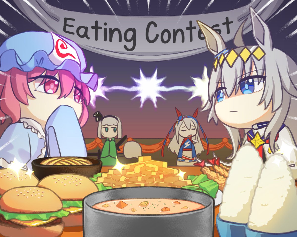 x_ppresso's tweet photo. Who would win?

#umamusume  #touhou #東方Projectㅤㅤㅤㅤ https://t.co/W1mruN8GmH