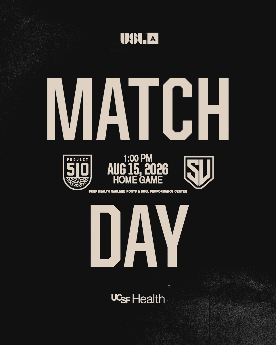 Project51O's tweet photo. Bout that time.

🆚 Silicon Valley
🗓 Today 
⏰ 1 PM PT 
🏟️ UCSF Health Oakland Roots &amp; Soul Performance Center

Presented by @UCSFHospitals.

#51GROW | #UCSFHealth https://t.co/t6MWU5oabs