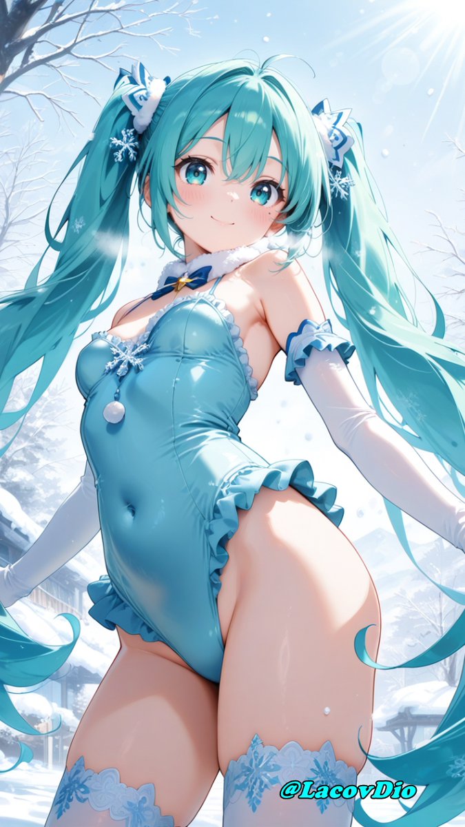 2026-08-16 #5 Miku in the Snow *AIイラスト *初音ミク *SFW