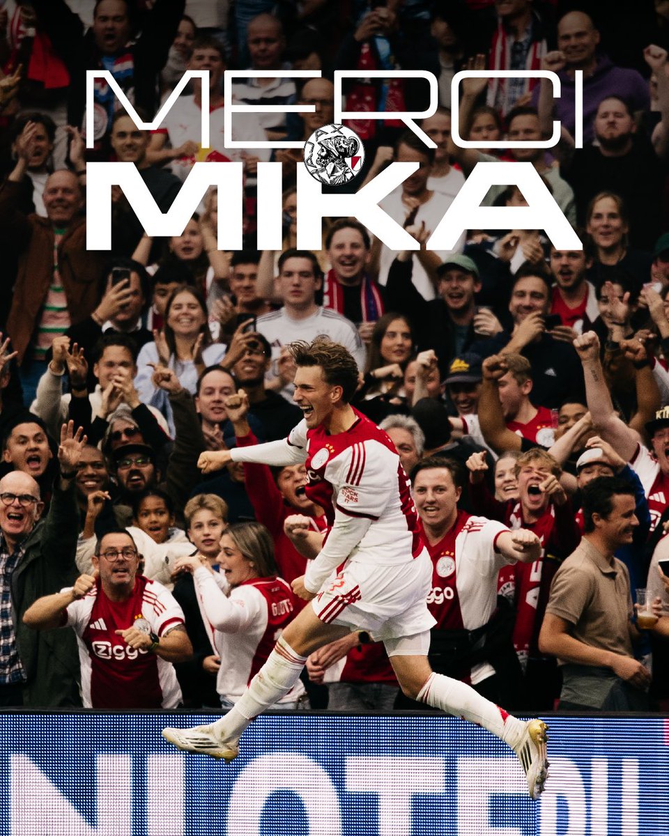 AFCAjax's tweet photo. Ajax and Paris Saint-Germain have reached an agreement on the transfer of Mika Godts to the French club. 

Merci pour tout, Mika ♥️