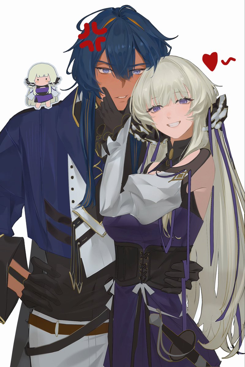 RanLove336699's tweet photo. ソフィアがクロノールを引っ張って記念撮影🥰
嫌がっているように見えるけど、実はこっそり顔を赤らめているクロノール……🥰 https://t.co/EkFTWYkKc8