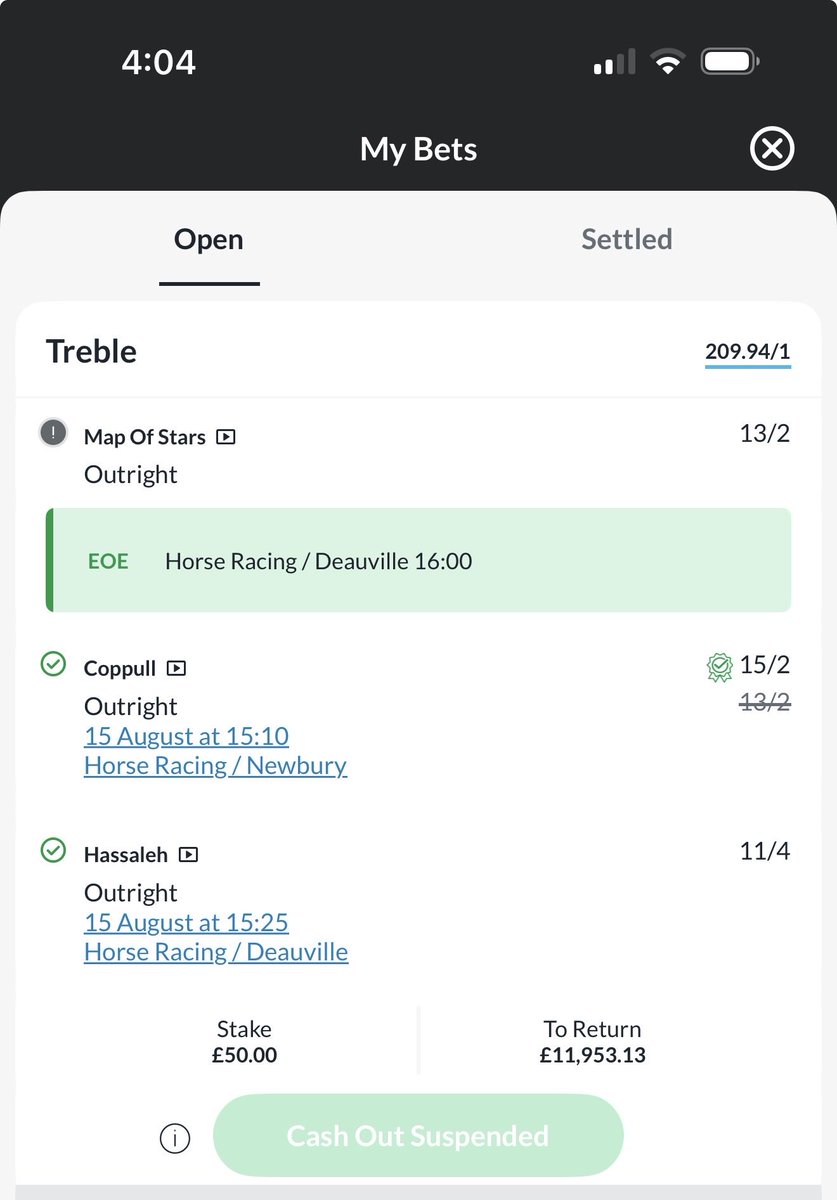 BetHorsey's tweet photo. @tayz2017 Reversed the ascot run at my expense 😭😭 https://t.co/4SDU9eqxSK