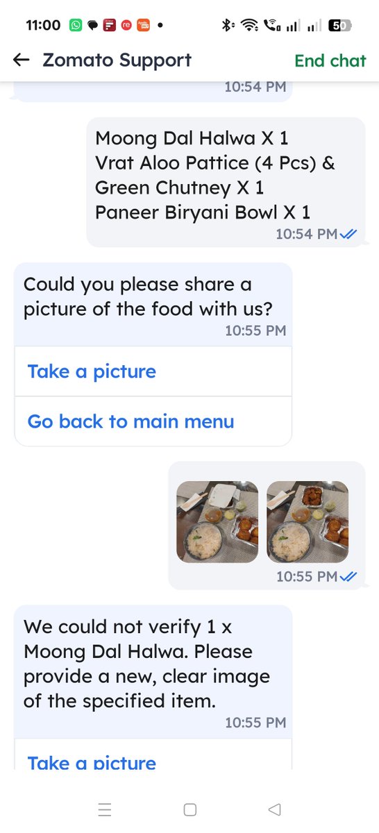SubhasishMalak2's tweet photo. @zomato See the screenshot and say what step should I take against you? https://t.co/5T7mydAbtN