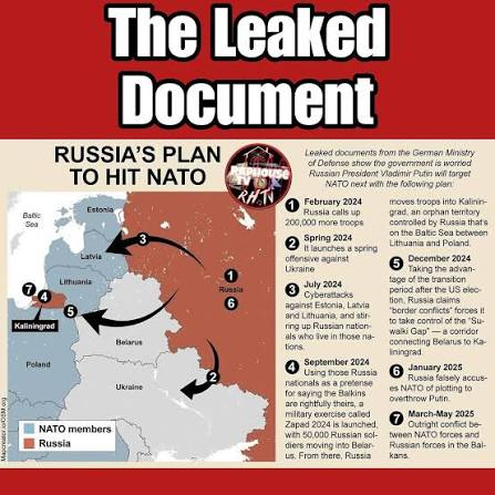 GLOBAL #SECURITY AND #INTELLIGENCE #NEWS REVIEW Russia's NATO/EU Destabilization Strategy Leaked - Gemini / Search A leaked internal briefing from Moscow outlines an explicit directive to systematically destabilize NATO and EU cohesion from within. Security and Intelligence News of the day