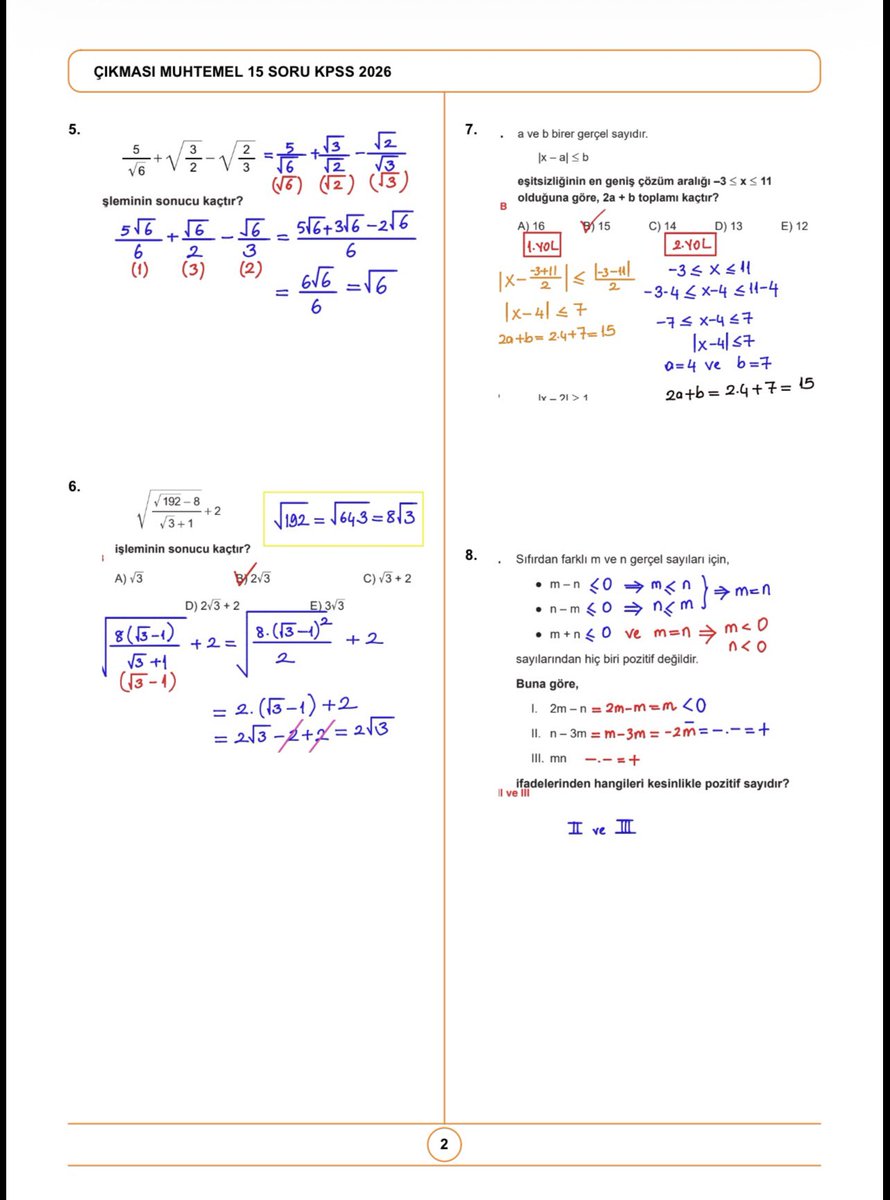 mf_matematik's tweet photo. KPSS DE ÇIKABİLECEK 15 SORU 
( KPSS 2026) https://t.co/Xnoi2mjISY