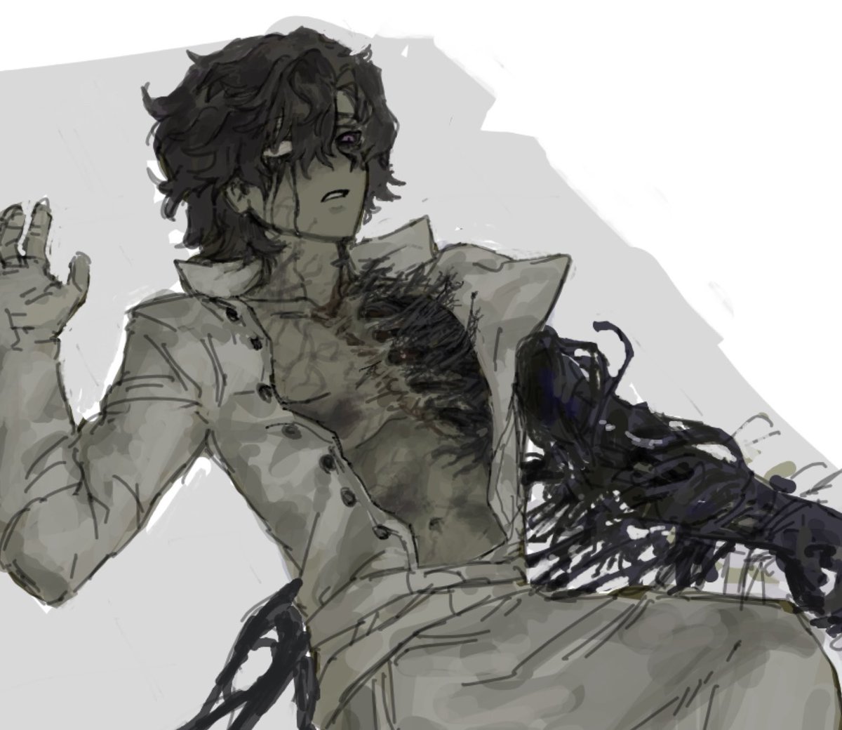 Rfhopb's tweet photo. ﾌｨﾝ…ﾊﾝﾄ先生の絵（⚠︎グロ） https://t.co/o5LuLFMQEN