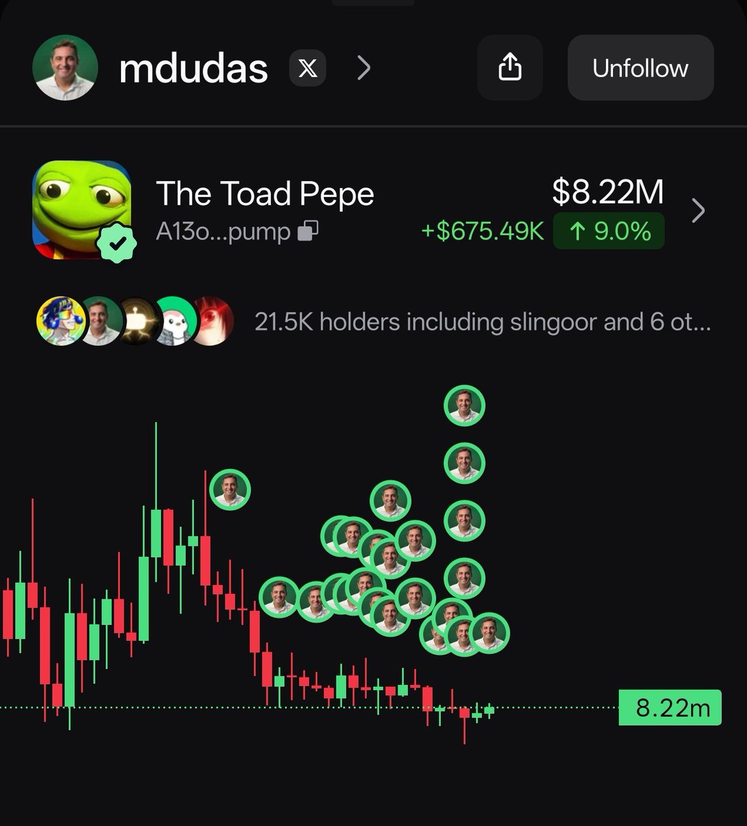 zksemo's tweet photo. Just a reminder 
@mdudas sells literally any coin you send him and swap it straight into $TOAD  

The man is throwing every dollar he can find into TOAD 

That should tell you everything 🐸 https://t.co/7ju2k5NBVJ