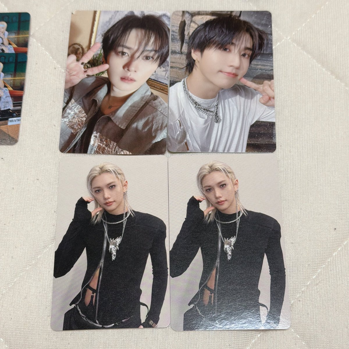 oneit_1_Rei's tweet photo. 交換 StrayKids THIS&amp;THATトレカ 封入 店舗特典 ラキドロ HMV

譲➡️画像1 リノ ハン フィリックス

求➡️画像2リノ ヒョンジン スンミン
        ※画像が荒いのですが同種で探しております💦

郵送📮or国立手渡し

お気軽にお声掛けください🙇‍♀️ https://t.co/SRmPkkFnmK