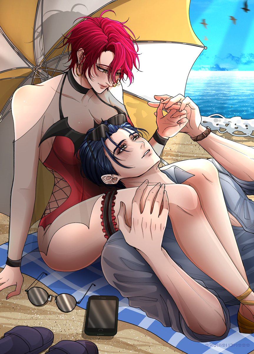 Junecwatson's tweet photo. Here’s my contribution for the Summer collab! 🔎🕐

I'm so grateful that I got to participate in this collab. Me and my hubby are joining the fray just to enjoy the summer 🤭💕

#CompellingMysteria #Sherlune #yumetwt #fgooc #ChaldeaSummerPhantasm26 #fgo夢

🎨izuminchiii https://t.co/37x1qNK4nY