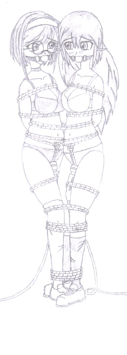 NPCcgv's tweet photo. This is a request I asked Mylbentam, four years ago, to add color and a lineart to the request I had asked swellragg99 for a drawing of my two ocs Amanda and Hanako.
#bondage #bondagefetish #damselsindistress #requestdrawing #ballgagged #did #ballgaggedgirl #ballgaggedwoman https://t.co/FYu5gA0Rhk