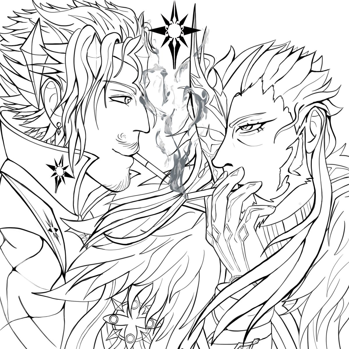 EDDWAR333's tweet photo. PIERTATYR LINEART SINCE WE WILL PROBABLY GET THEM IN 7.1 IM SCREAMING 🙏😭❤️🩹
#Piertatyr #Hroptatyr #Pierro #Eftyr https://t.co/pleoxC3V5D