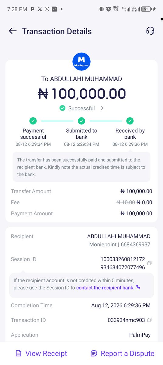 saahmadfta's tweet photo. I'm here to draw the attention of the @cenbank regarding the issue of unauthorized access to my @palmpay_ng bank account which in the first place I mistaken for an error transfer 8138934142 by one Abdullahi Muhammad with @moniepointng account number 6684369937. https://t.co/7ew5O5xnXI