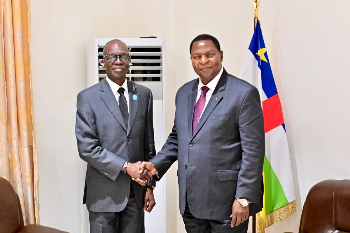 ProfJanabi's tweet photo. Honoured to meet with H.E. @FA_Touadera, President of the Central African Republic, to discuss the Bundibugyo virus disease outbreak and the urgent need to strengthen readiness across Central Africa.

I commend the President's commitment to championing regional action and stronger cross-border measures to protect lives and advance health security across the region.

Health threats do not respect borders. Strong political leadership is critical to strengthening preparedness and advancing cross-border cooperation, so countries can detect and respond rapidly to emerging threats.