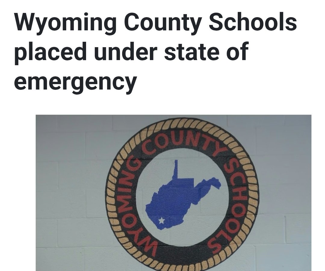 HollerGospel's tweet photo. West Virginia's southern coalfields are facing 8 proposed school closures. Wyoming County has also been placed under state of emergency. #waterforwv https://t.co/JCLlFAnmkM
