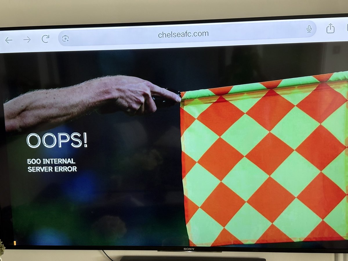 RobertWastell's tweet photo. Progress I guess as a new server error message 😬 https://t.co/d3gMIueC7z