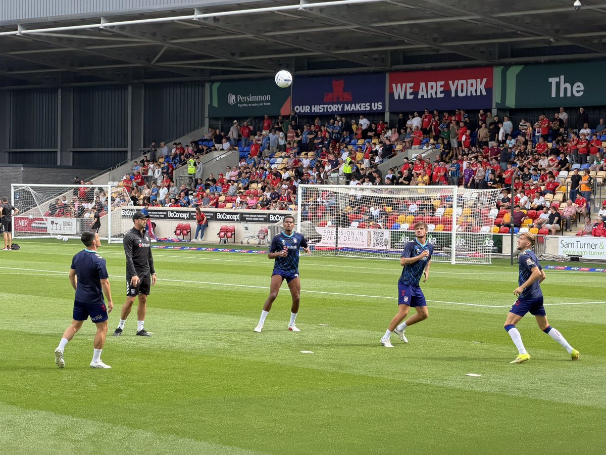 theyorkmix's tweet photo. Back at the Arena of Audacity for York City's first game in the Football League for ten years! 
#ycfc https://t.co/VsjzxnYEwG