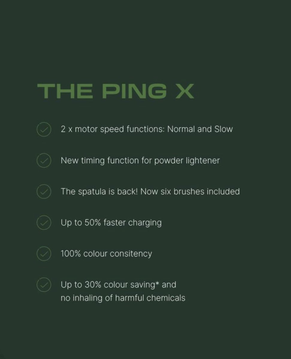 ChongKarren's tweet photo. Meet the PING X: your secret weapon for perfect hair color. Improved durability, new time and speed settings, faster charging, and everything you need for flawless mixing every time. https://t.co/fn99aloXRC