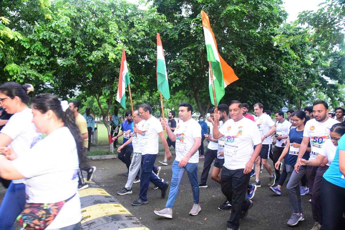 AIIMSNagpur's tweet photo. Together in stride, united in spirit -for a stronger and healthier India🇮🇳

As part of the #80thIndependence Day celebrations, the Resident Doctors’ Association (RDA), in collaboration with the Student Council, AIIMS Nagpur, organised the “Run for Unity” Marathon🇮🇳

Flagged off by Dr (Prof.) Prashant P. Joshi, Executive Director & CEO, the marathon brought together nearly 200 participants, including faculty members, UG/PG residents, students, nursing officers & staff

#RunForUnity #IndependenceDay2026 #Jai_Hind #AIIMSNagpur @PIBMumbai