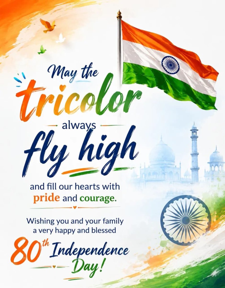 simrant57437278's tweet photo. 🇮🇳 Freedom is not just a gift, it’s a responsibility.   Let’s honor it with courage and unity. जय हिंद!   #IndependenceDay #AzadiKaAmritMahotsav https://t.co/Ue9mpbyC2g