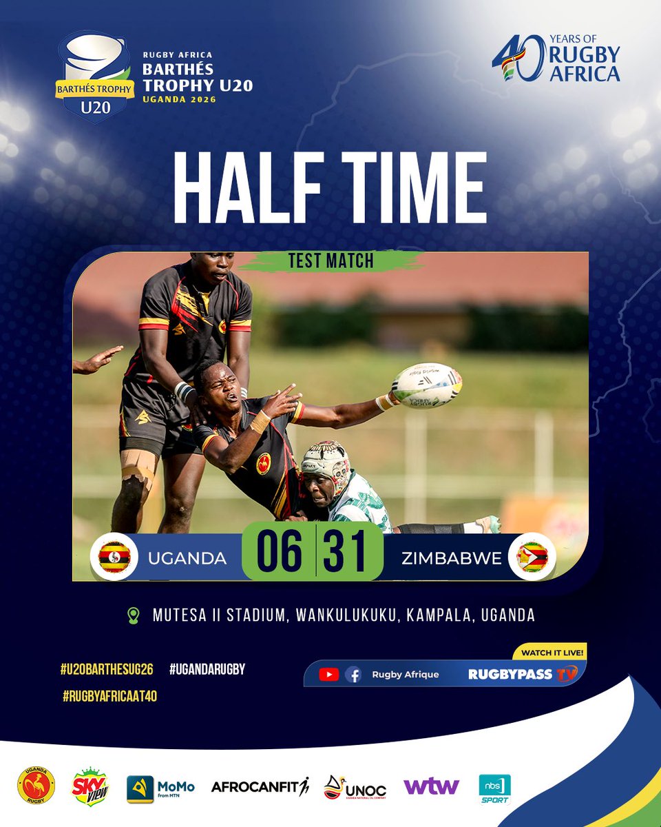 Image for the Tweet beginning: 🔥 HALF-TIME IN KAMPALA! 🇺🇬🇿🇼

Zimbabwe