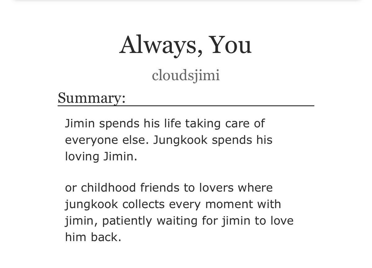 cloudsjimi's tweet photo. always, you

🌷 10k words jikook oneshot
☀️ childhood friends to lovers (short story over the years)
🤍 jungkook is a yearner

https://t.co/lzyCwuOGkl https://t.co/c6LdgnoyY2