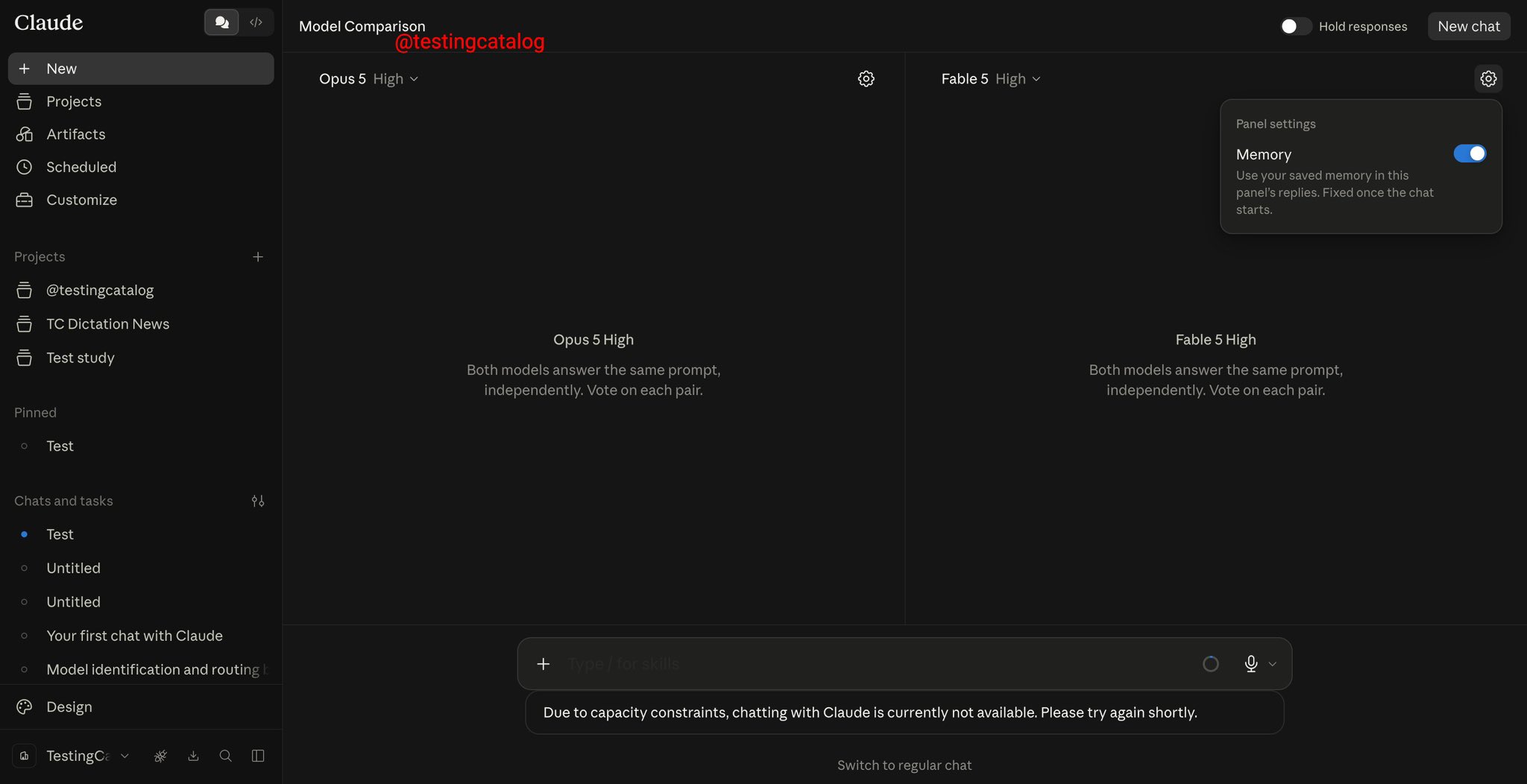 Anthropic developing Model Comparison interface for Claude
