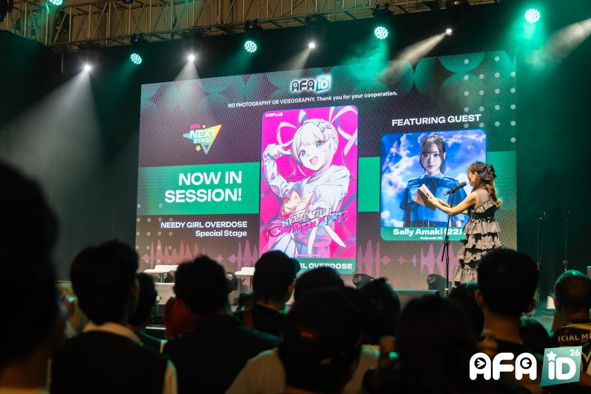 animefestasia's tweet photo. #AFAID26 The Internet Angel came to life on the Next Stage!

Sally Amaki (22/7) @sally_amaki, the voice of KAngel, joined us for an exclusive talk on NEEDY GIRL OVERDOSE. Fans were treated to behind-the-scenes stories and plenty of laughs!

A must-see for every fan of the series! https://t.co/xVZVF4ruEX