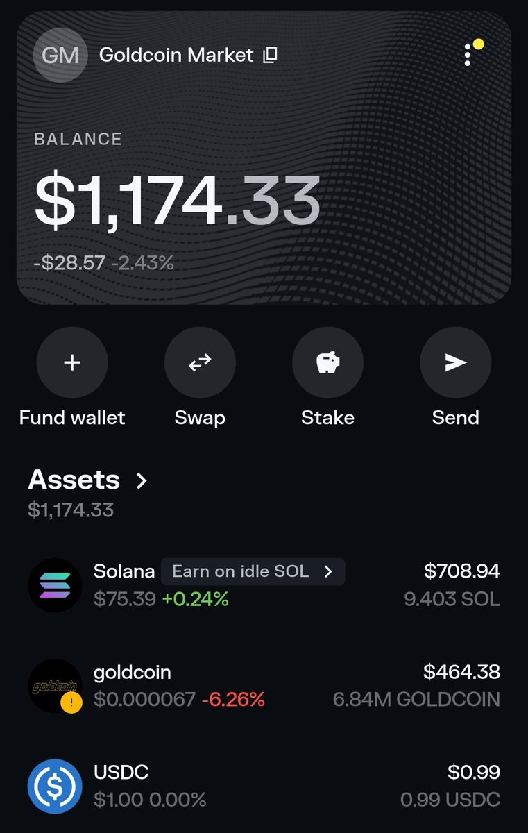 Goldcoin__Sol's tweet photo. $goldcoin • Daily Token Improvement Report • 8.15.26

121k $goldcoin buyback + burn 🔥 
31.66% supply burned total 🔥
Marketing wallet $1174

https://t.co/zL6iZ1KUu5

Pumpfun rewards 100% reinvested: 50% buyback/burns, 50% marketing
 9QFfgxdSqH5zT7j6rZb1y6SZhw2aFtcQu2r6BuYpump https://t.co/uKXzOsAV3R