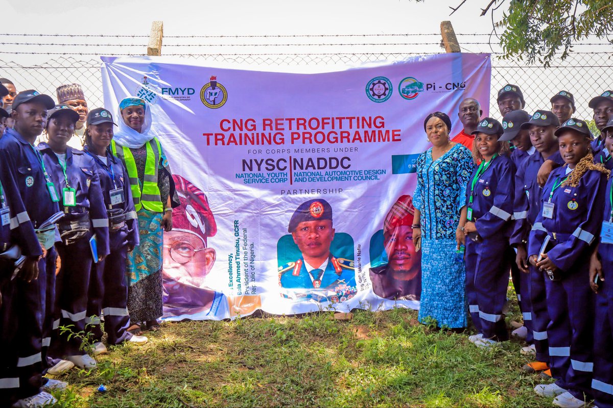 titilopegb's tweet photo. 📍NYSC Camp, Yola, Adamawa State

As part of our efforts to ensure the effective implementation of the CNG Retrofitting Training Programme for youth Corps Members, the Office of the Special Assistant to the President on Youth Initiatives (Monitoring & Delivery) was represented by its Technical Advisor Hajia Jemilah Shuaibu at the Yola NYSC orientation camp, Adamawa State.

We extend our deepest appreciation to the Adamawa State NYSC Coordinator, Mrs Osoroh Caroline Chinedu and the Government of Adamawa State for the warm reception and support.

Kudos to all the trainees for their commitment, dedication, and enthusiasm throughout the training. Their participation reflects the potential of Nigerian youth to acquire relevant skills and contribute meaningfully to the emerging CNG and automotive sectors. @jemusbae @olu_iamjoe @naddcouncil @fmyd_official