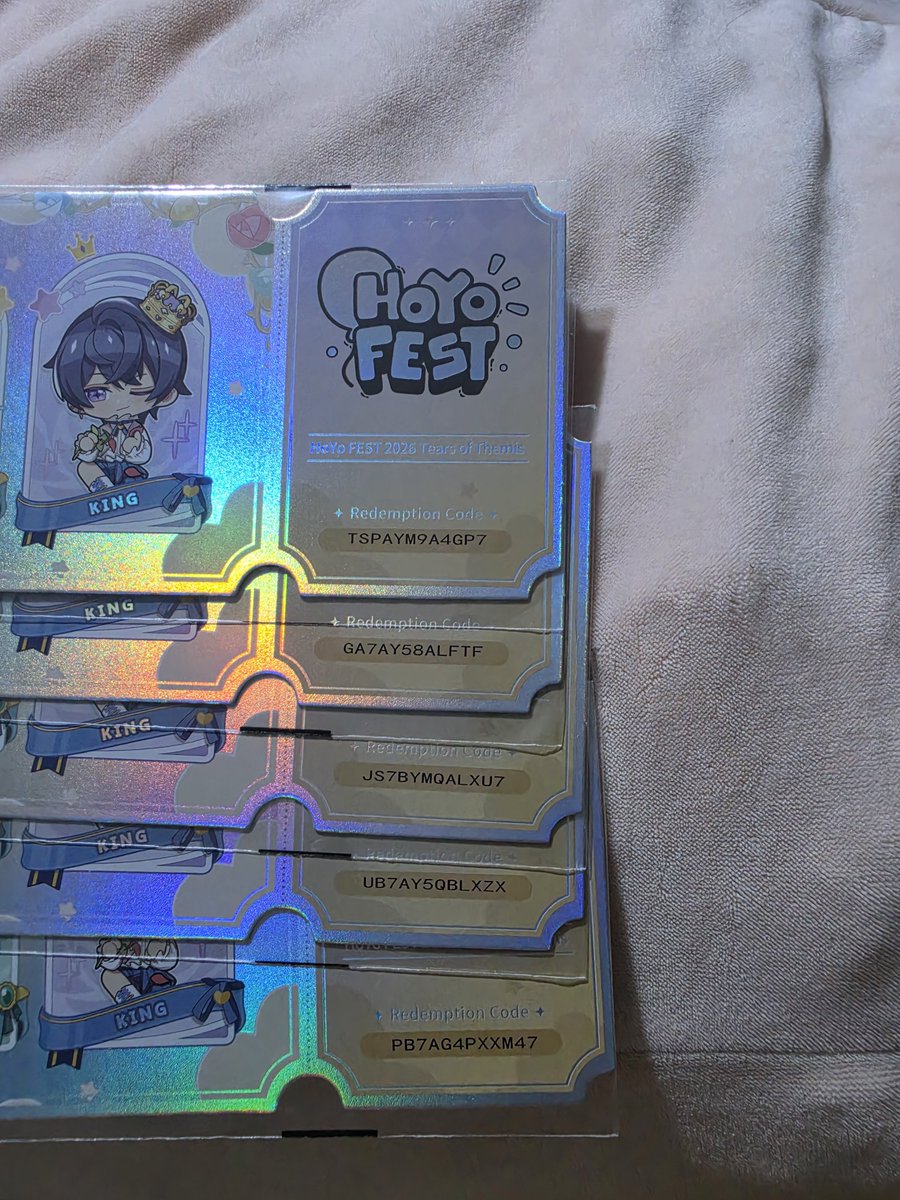 lilicia27's tweet photo. Giving away some Hoyofest tickets codes.
I grab it from my friends who don't play the game.

#TearsofThemis #RedemptionCode https://t.co/t0U0L9isC4