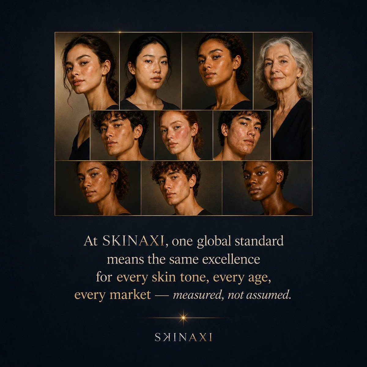 SKINAXI's tweet photo. At SKINAXI, one global standard means the same excellence for every skin tone, every age, every market — measured, not assumed.
Representation in research, training and imagery isn't a marketing choice; it's a quality metric. https://t.co/V5S6bNJ2bu