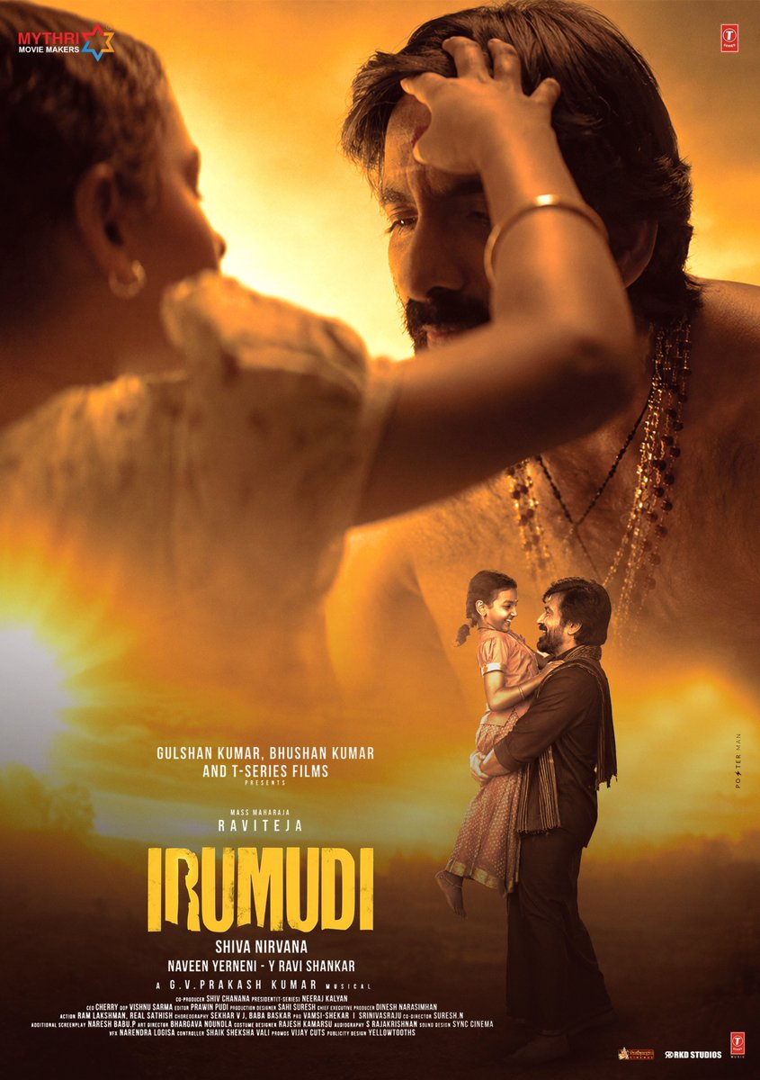 PostermanOffl's tweet photo. The Beautiful Story Driven Of Father &amp; Daughter ❤️

#Irumudi In Cinemas from August 21st, 2026.

#RaviTeja #Nakshatra #ShivaNirvana #IrumudiOnAug21st https://t.co/wAJekwJoi7