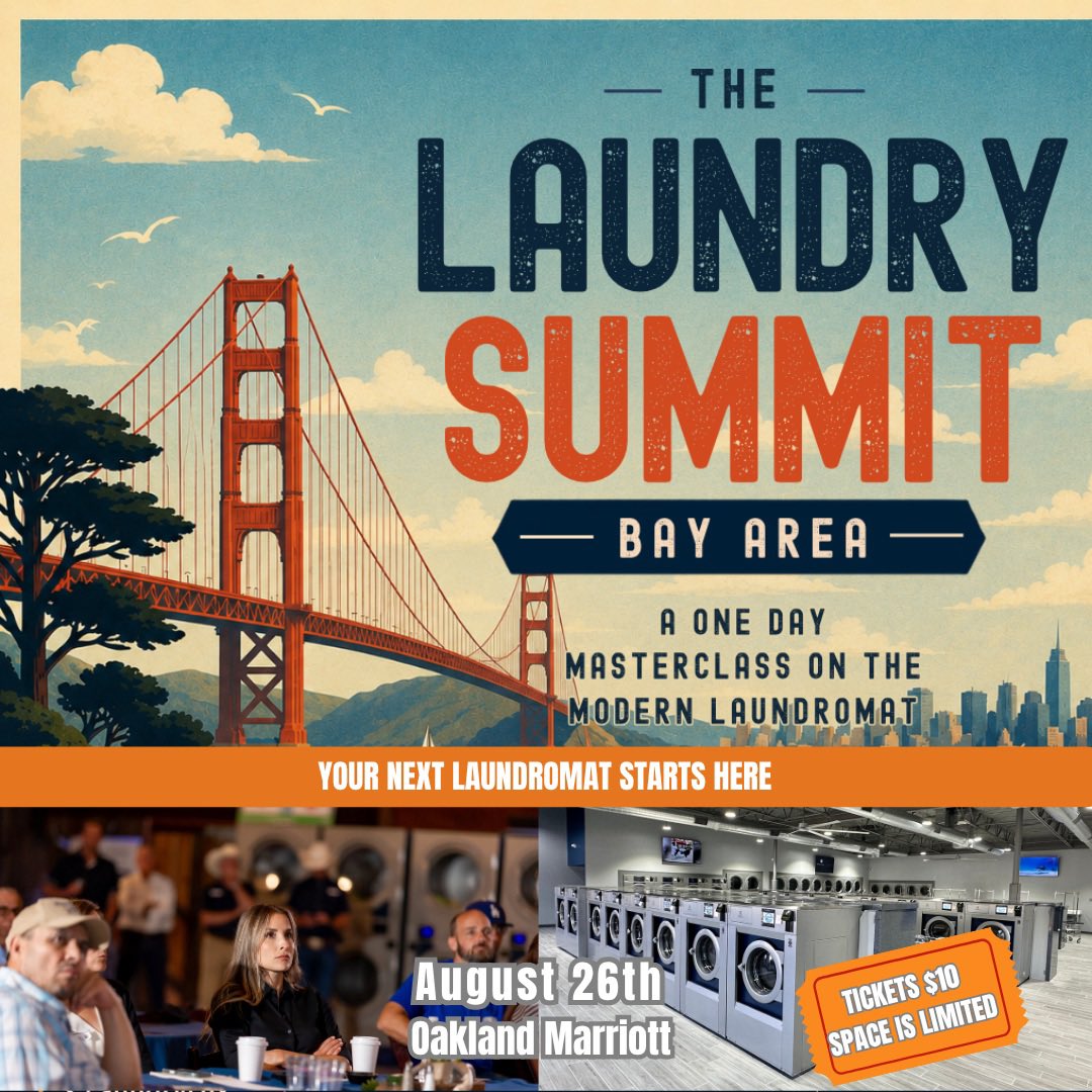ThLaundrySummit's tweet photo. In just 11 days the largest laundromat event in the country comes to Bay Area, California. https://t.co/lt3KjAg4b4