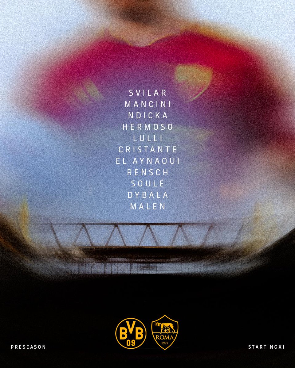OfficialASRoma's tweet photo. 🐺 La nostra formazione per Borussia Dortmund-Roma

#ASRoma https://t.co/IPnhEp962I