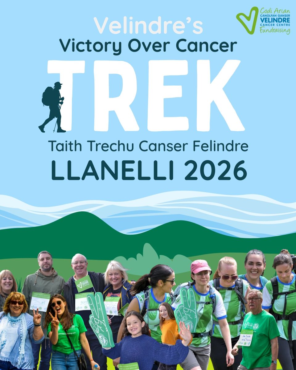DerekTheWeather's tweet photo. On 27 Sept, I’ll be taking on @Velindre's Victory Over Cancer Trek along the beautiful Llanelli Coastal Path! 
Choose the 21km trek or gentler 5km walk and help support patients, families and staff at the Hospital of Hope. Every step counts! 💚
Join me! 👇
https://t.co/a1qevxhNWM https://t.co/xMWcosuYie