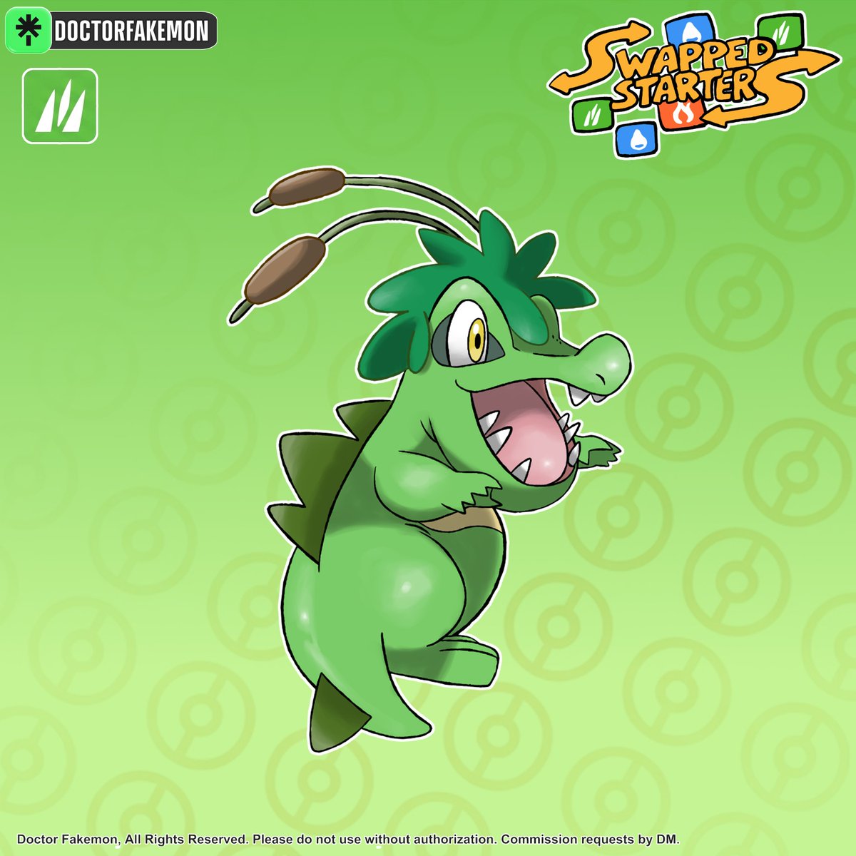 DoctorFakemon's tweet photo. #Swappedstarters
What if Totodile, Croconaw and Feraligatr were the Grass-type starter...
#pokemon #fakemon #artwork https://t.co/9hTfPSH48i