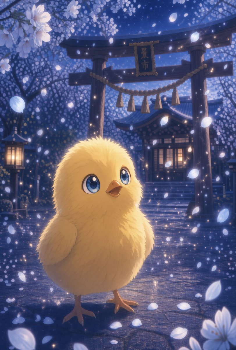 神社に散歩してる風なぴよ助🐥 今の私にできる限度はここまでです😨