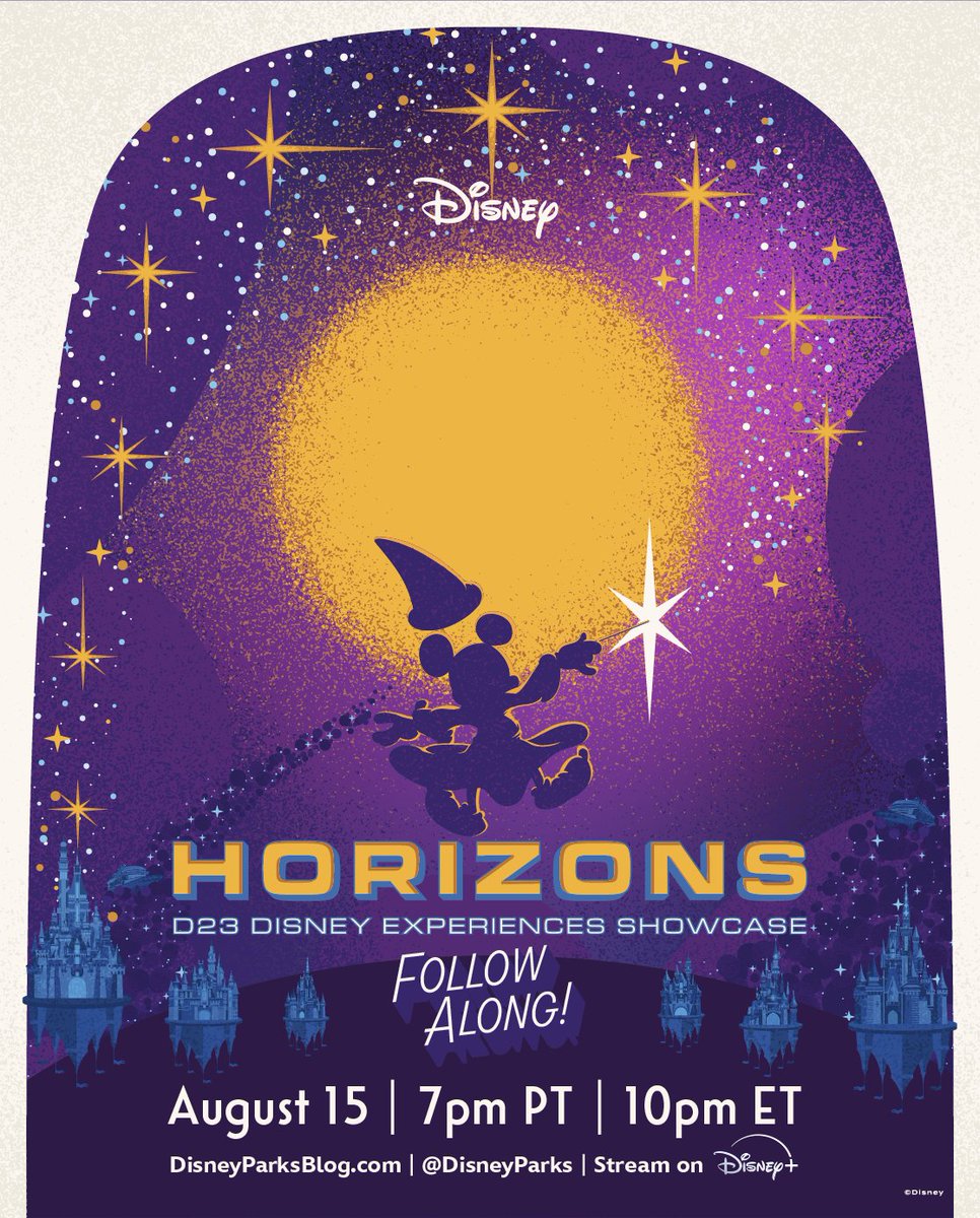 DisneyParks's tweet photo. Today’s the day ✨ Watch the Disney Experiences Showcase tonight at 7PT on @DisneyPlus #D23 📹 https://t.co/5rciW5NG9R