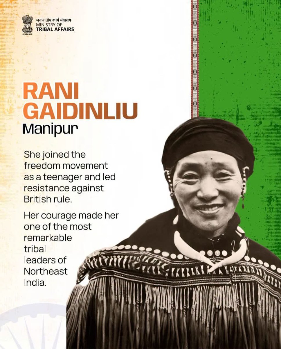 TribalAffairsIn's tweet photo. Behind every chapter of India’s freedom movement are stories of courage that deserve to be remembered.

Across forests, hills, and tribal heartlands, generations of tribal freedom fighters stood against colonial rule and defended the ideals of freedom, dignity, and self-rule.

As India celebrates the 80th Independence Day, we pay tribute to these tribal heroes whose courage and sacrifice remain an enduring part of the nation’s freedom movement.

Swipe to remember the tribal freedom fighters who continue to inspire generations.

#80thIndependenceDay #IndependenceDay #TribalFreedomFighters #MinistryOfTribalAffairs #GovernmentOfIndia