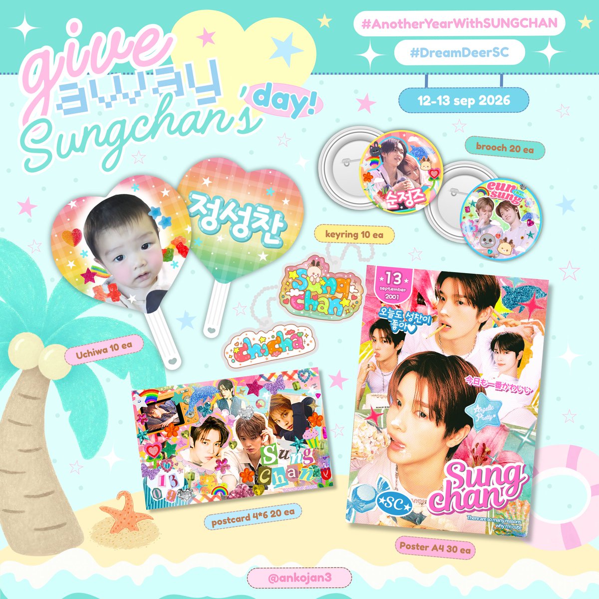 ankojan3's tweet photo. pls kindly rt  🦌ִֶָ🪽་༘
:¨ ·.· ¨:⠀
`· . 𝓰iveaway for sungchan’s day ˚  𐙚 

♡ྀི date : 13 sep 2026
♡ྀི time : tba 💌

rt &amp; show this tweet °❀.ೃ࿔*
꒰ for exchange pls dm ꒱
⏔⏔⏔ ꒰ ᧔ෆ᧓ ꒱ ⏔⏔⏔ 

#AnotherYearWithSUNGCHAN
#DreamDeerSC https://t.co/nedgrAmaB2